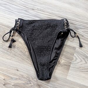 Victoria's Secret Bikini Bathing Suit Bottoms Size Medium Hi Waist